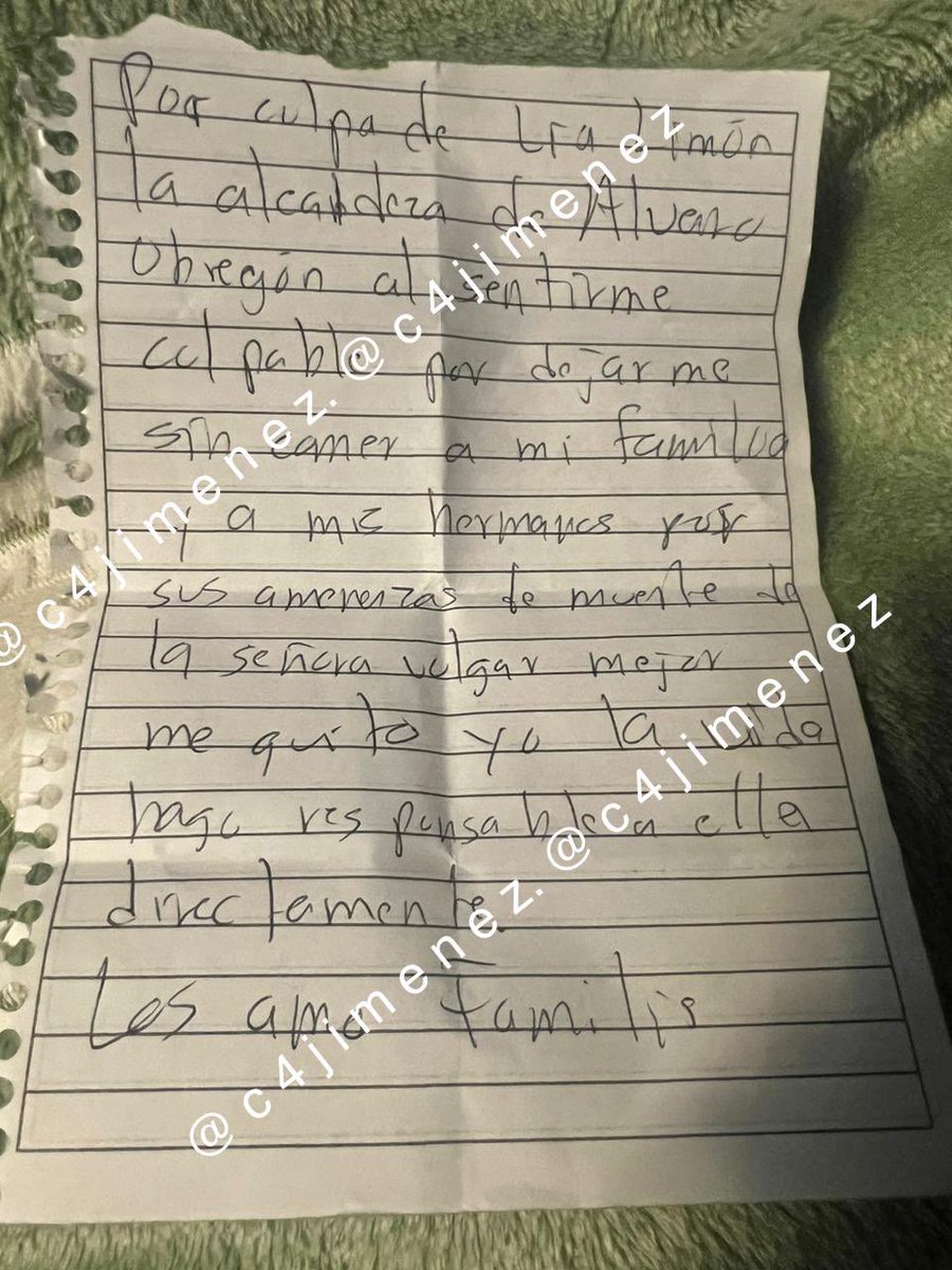 c4jimenez's tweet photo. SE SUICIDA… y RESPONSABILIZA a @lialimon
Darío Villeda Rodriguez solía presumir en redes su apoyo a la alcaldesa de @AlcaldiaAO 
Esta madrugada se quitó la
vida.
Dejó esta carta donde la acusa de amenazas de muerte y dejar sin comer a su familia.
@FiscaliaCDMX indaga https://t.co/oDVqu16q83
