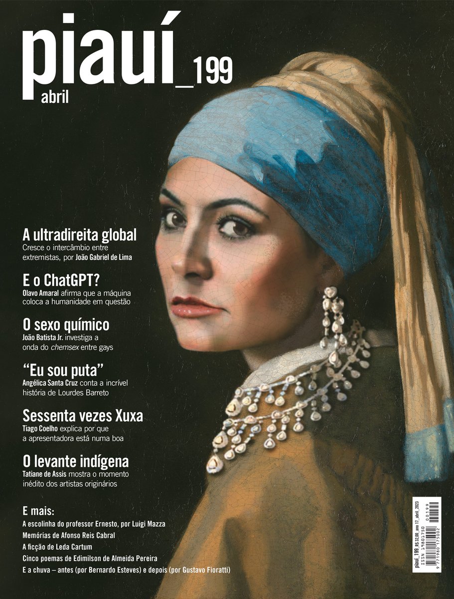 Uma moça cravejada de diamantes contrabandeados ilustra a capa da edição de abril da revista. A arte é de Caio Borges. A piauí_199 estará disponível aos assinantes em nosso site e aplicativo a partir de amanhã.