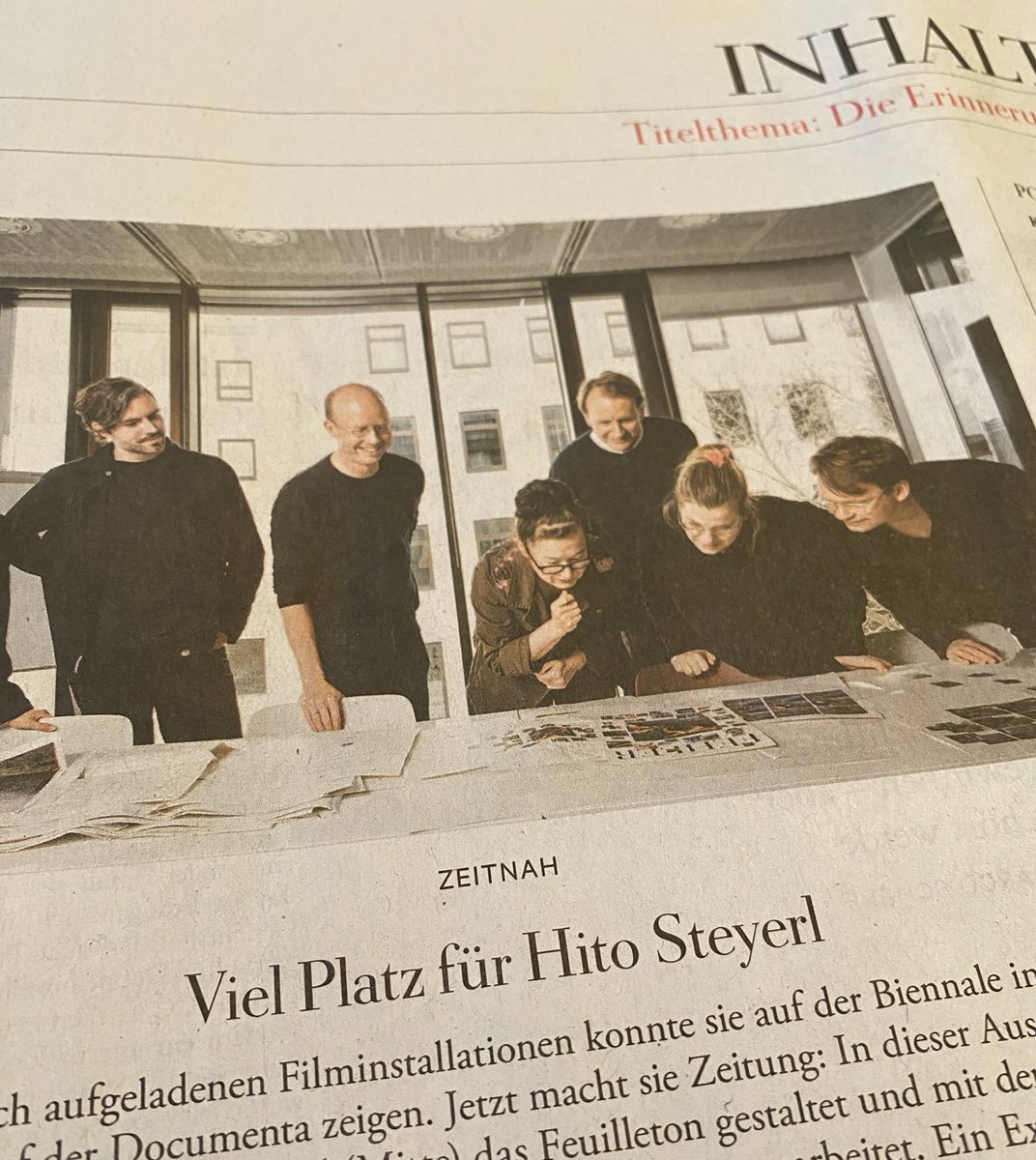 TimmTobias's tweet photo. Great collaboration with @marieserah_e, Jan Lichte, Hanno Rauterberg, Hito Steyerl, @malinschulz and @pe_neumann https://t.co/eb6mG6oHHC