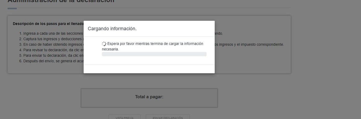 GDibsa's tweet photo. Seguimos!!! ahora no carga el aplicativo para presentar la declaración...@SATMX  Tienes que corrregir o dar prórroga y corregir..

@IMCP @ImcpChiapas Que más se ha hecho para solicitar la intervención de la autoridad???

@chamlaty no se vé que hagan algo....seguiremos "intentado" https://t.co/Cdw065iWcA