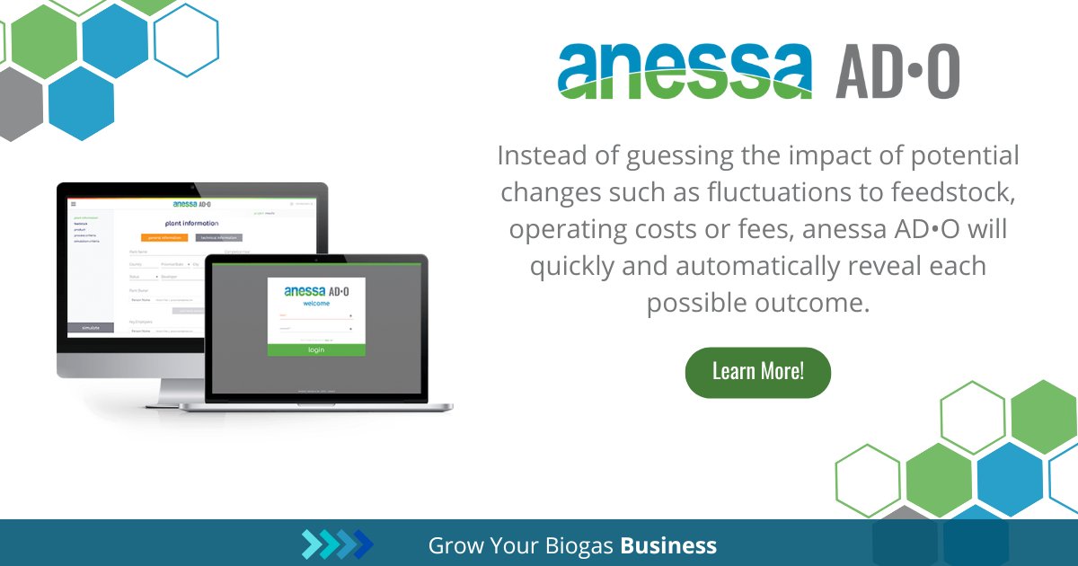 Looking to optimize your #biogas project? Want to maximize your revenue? Are you overrun with spreadsheets? We have the solution...

anessa AD•O is the answer to all of your biogas plant operation questions. Learn more at: anessa.com/products/aness…

#RNG #renewablenaturalgas