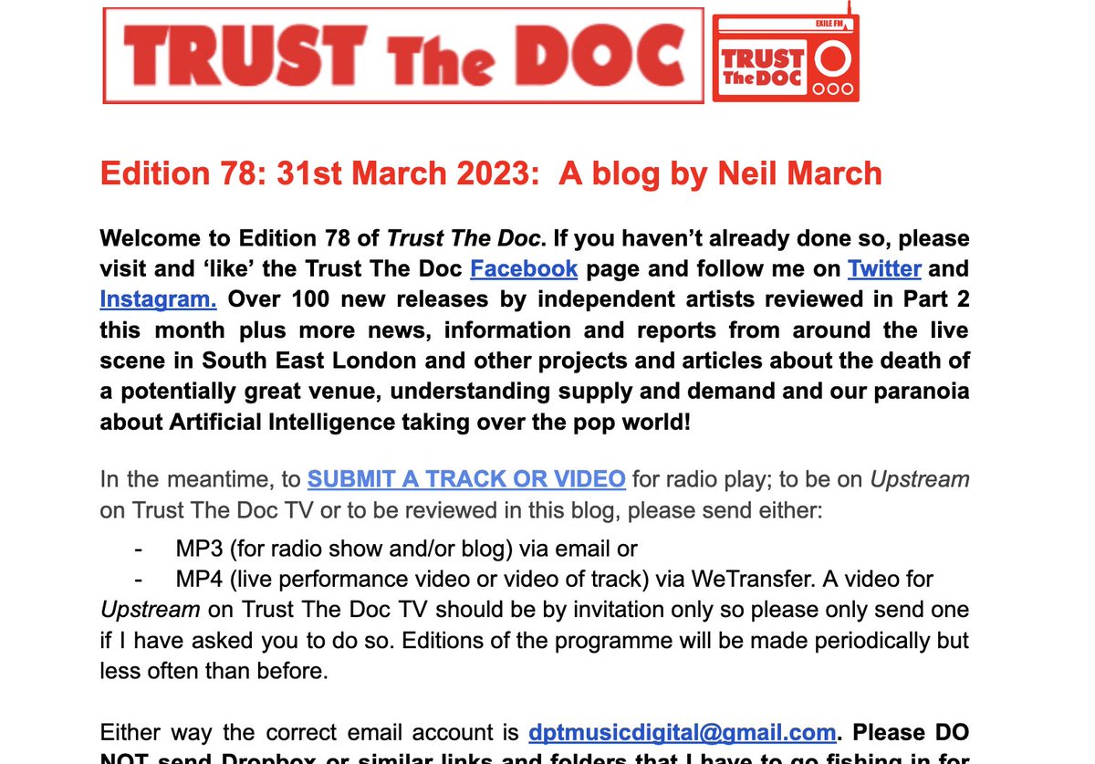 Neil March (Trust The Doc Media/ICMP) (@trustthedocuk) on Twitter photo Ed 78 #TrustTheDoc ft:
<a href="/realsamarchy/">samarchy</a> x <a href="/KeyzeAriZona/">Baby K</a> <a href="/Chwalaw_Music/">Chwalaw</a> @HaydnBane <a href="/ConsciousRoute/">ConsciousRoute</a> x skala <a href="/Poeticalnadz/">Nadz</a> #1st <a href="/bluesforthehorn/">bluesforthehorn 🇸🇴</a> #farahaudali <a href="/Bangbang__music/">Bangbang</a> <a href="/WINACHI_BAND/">WINACHI</a> x #nataliewilde #Headroom <a href="/JayeTarah/">Tarah Jaye</a> #F #Bobandyyy #XS <a href="/Rezzonator_uk/">Rezzonator</a>
demerararecords.com/trust-the-doc Ed 78 #TrustTheDoc ft:
<a href="/realsamarchy/">samarchy</a> x <a href="/KeyzeAriZona/">Baby K</a> <a href="/Chwalaw_Music/">Chwalaw</a> @HaydnBane <a href="/ConsciousRoute/">ConsciousRoute</a> x skala <a href="/Poeticalnadz/">Nadz</a> #1st <a href="/bluesforthehorn/">bluesforthehorn 🇸🇴</a> #farahaudali <a href="/Bangbang__music/">Bangbang</a> <a href="/WINACHI_BAND/">WINACHI</a> x #nataliewilde #Headroom <a href="/JayeTarah/">Tarah Jaye</a> #F #Bobandyyy #XS <a href="/Rezzonator_uk/">Rezzonator</a>
demerararecords.com/trust-the-doc