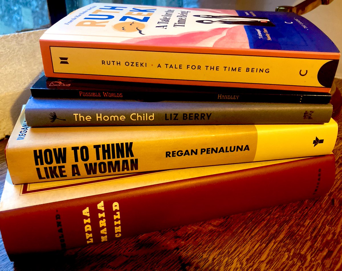 #Easter and #SpringBreak #bookpile is looking incredible and just what I need to help me #rest #recharge and #restore a bit of strength and courage  @ozekiland @_RachelHandley @reganpenaluna @MissLizBerry @lydia_moland #WomenInPhilosophy @Momademia #WomenPoets #FemaleWriters 🧡