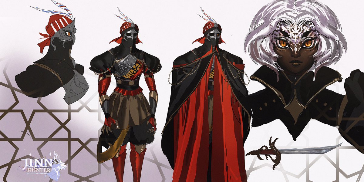 Venommoe's tweet photo. Yolm The Ancient Librarian Jinn and her Knight Layla https://t.co/0xJhTgTQaz