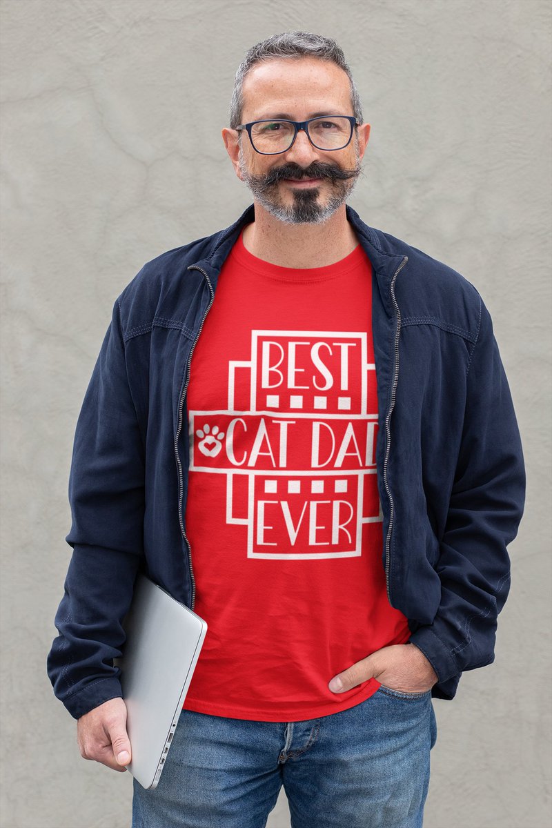 petorzo's tweet photo. Feline good in my new 'Purr-fect Cat Dad' t-shirt! 🐱😻 It's the purr-fect gift for any cat dad out there. Get yours now and show off your love for your furry friend! #catdad #catlovers #purrfectgift #catsofinstagram https://t.co/5UlfTrA0NO