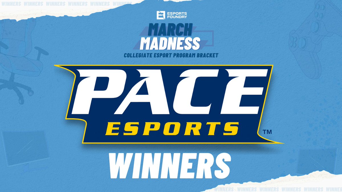 🗳️5 Rounds of Voting
✖️4 Weeks of Bracket Eliminations
🏆1 Team on Top

Congratulations to <a href="/PaceUEsports/">PaceUEsports</a> for winning our March Madness Collegiate Esport Bracket!
Truly a great program with a passionate community!

We can't wait to see even more programs be represented next year!