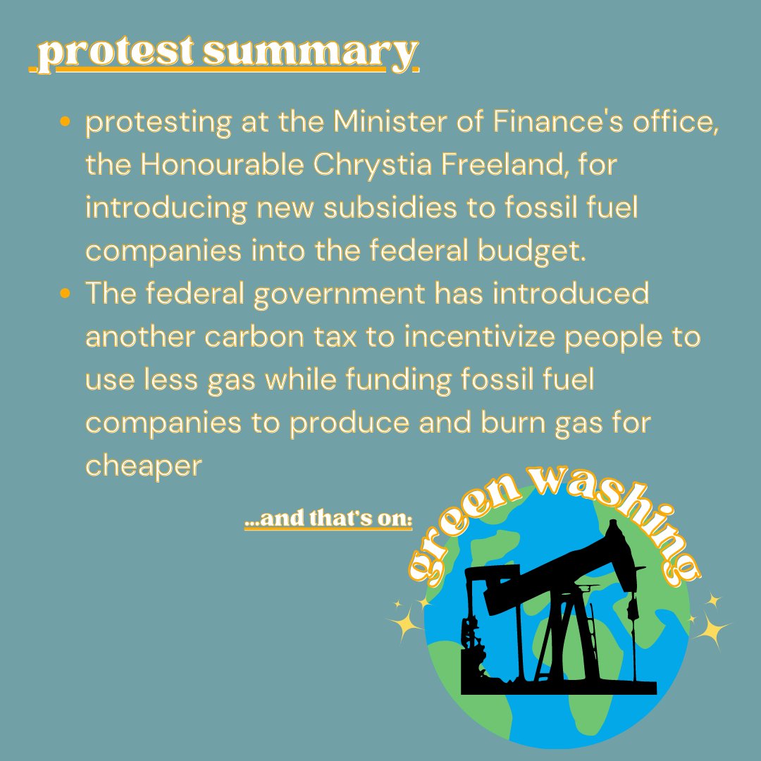 CUottawa's tweet photo. Throwback Wednesday! 🤍💚 CJCUO protest to #EndFossilFinance  in front of the Finance Minister's office!

Because hot girl summer should only be seasonal 😤✋ https://t.co/LLs0pYXI9C