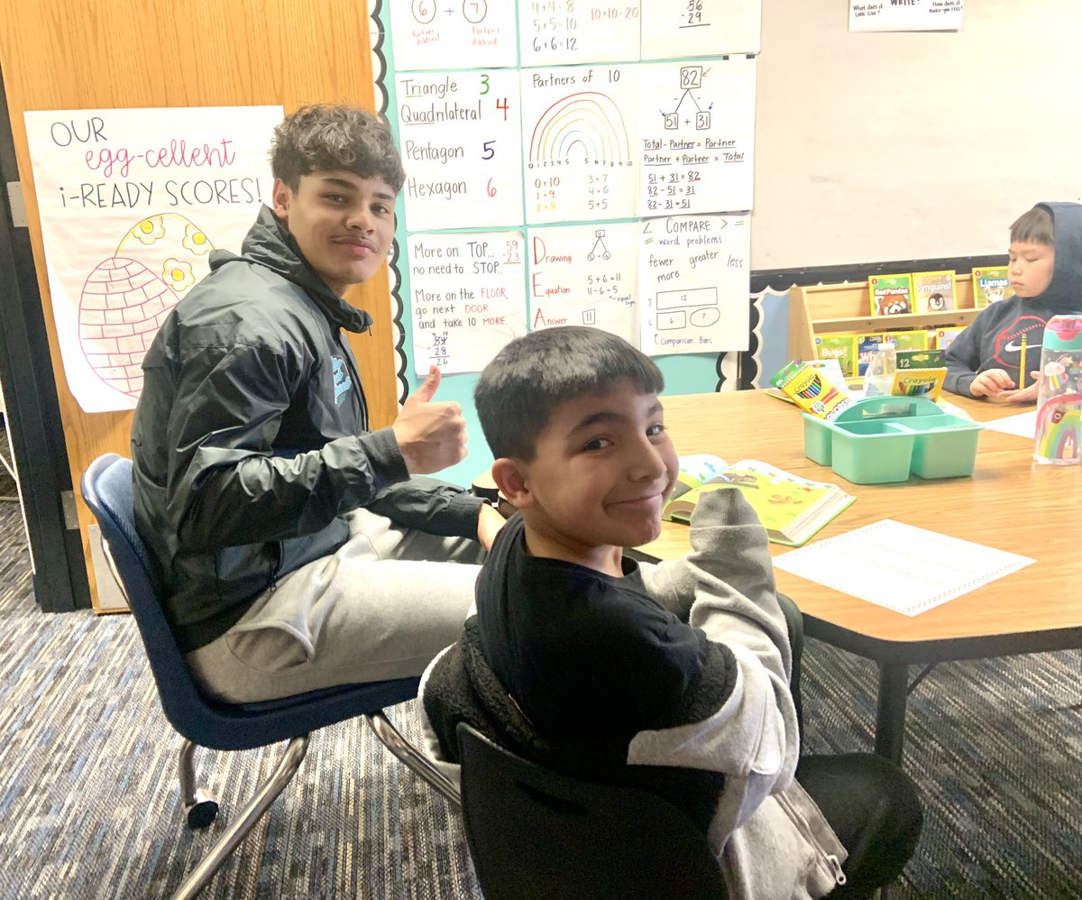 All smiles in week 2 of a new mentoring opportunity for our <a href="/WO_Football1/">West Ottawa Football</a> student athletes at Great Lakes Elementary. Thank you to <a href="/MrBrummelWO/">Matt Brummel</a> <a href="/IAmAcademyMI/">I Am Academy</a> and <a href="/wopantherscoach/">Pat Collins</a> for your teamwork on this one 👊🏽👊🏽