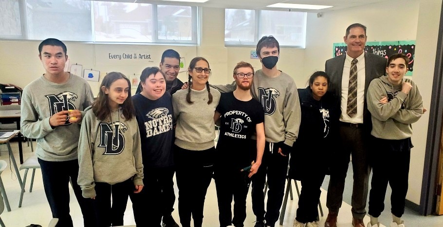 MsBJones12's tweet photo. Ms. Jackman was awarded her 20 year pin for working with OCSB. We are so grateful to have you on our team and as a part of our class family. @AngelaJackman12 @NotreDameOCSB @OCSBSpecEd @OttCatholicSB https://t.co/2FDhbWDhXv