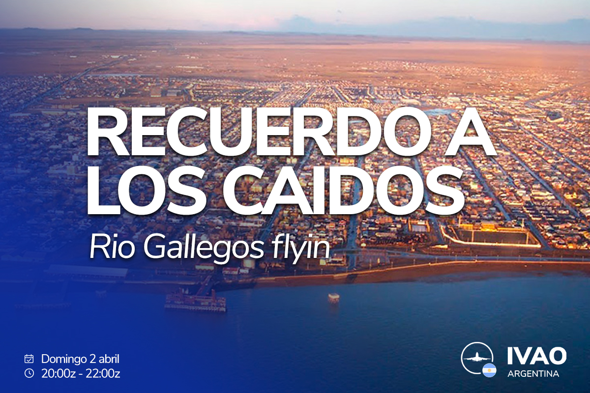 Recuerdo a los caidos
🗓| Abril 02 2023
🕘| 20:00z - 22:00z

La Division Argentina los invita a participar del evento Recuerdo a los Caidos.

Más info: ar.ivao.aero 

#IVAO #IVAOArgentina #evento