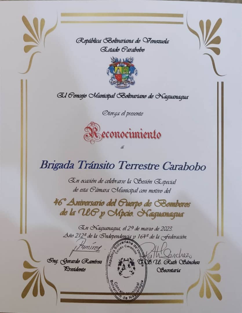 BTT_Carabobo's tweet image. La @BTT_Carabobo recibe Reconocimiento por parte del Concejo Municipal Bolivariano #Naguanagua, también estamos agradecidos con @bomberuc...
@oficial_intt @TransporteGobVe @MijpVzla @Invest_vzlaofic @alc_naguanagua @rafaellacava10 @ZODI45_Carabobo @ValenciaConcejo