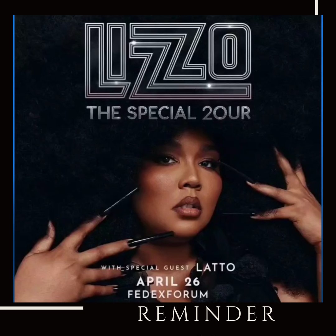 Reminder: Memphis

Three-time Grammy and Emmy Award-winning RIAA multi-platinum certified artist Lizzo is headed to Memphis on April 26th, 2023 👏

Xclusivememphis.com

#WelcometoMemphis #MemphisFestival  #MemphisLifestyle #LiveMusicinMemphis #ThingstodoinMemphis #901Memphis