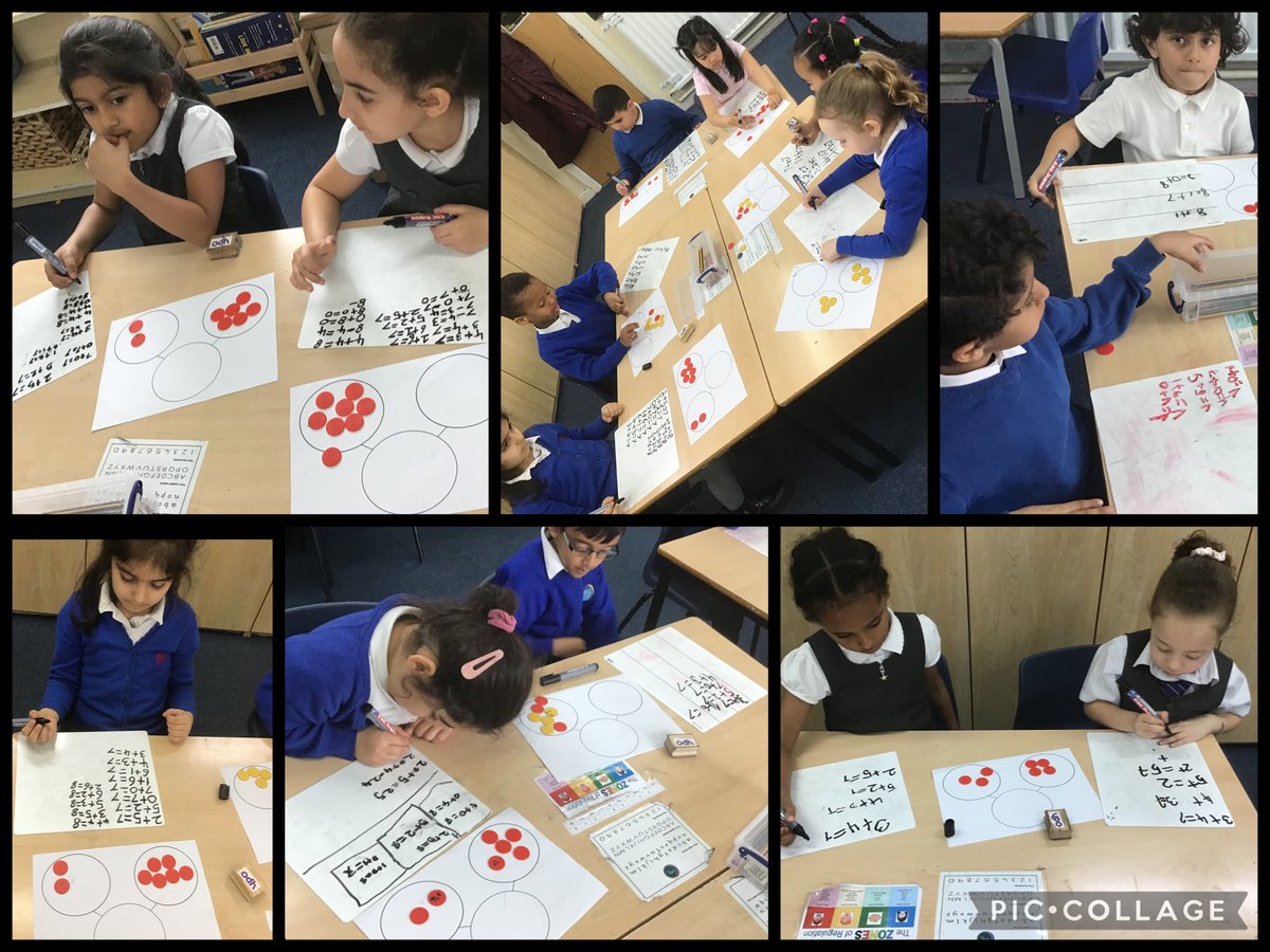 Class 1B worked so hard today partitioning numbers and knowing that addition is commutative. They used part-part-whole models to help them. #SilasMaths