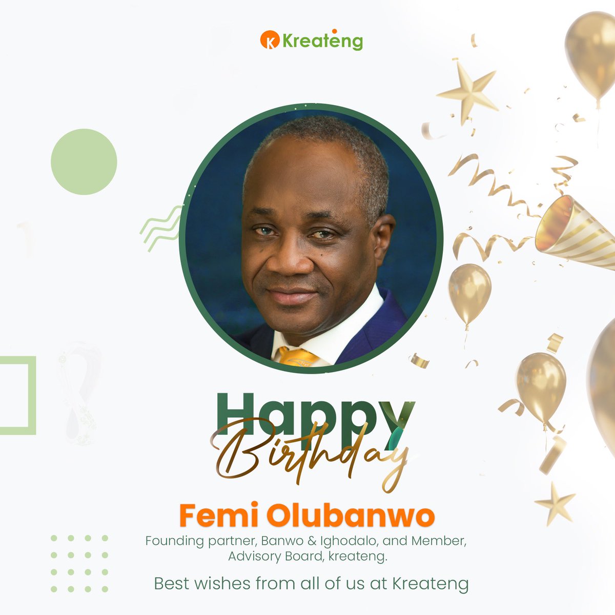 KreatengAfrica's tweet photo. Wishing a very happy birthday to our esteemed advisory member! Thank you for your invaluable guidance and support in shaping our company's success. Here's to another year of wisdom and prosperity! 🎉🎂🎈
#happybirthday #marcg #grateful #success #celebration https://t.co/0boz5QaLBx