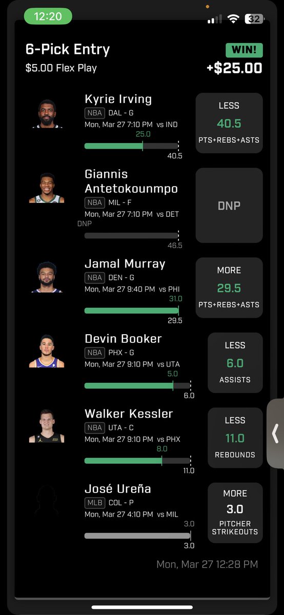 UnderReviewBets's tweet photo. Felt like it may be time to come back #PrizePicks #nba #CBB #tennis #sportsbet https://t.co/lfs3IyJSEp