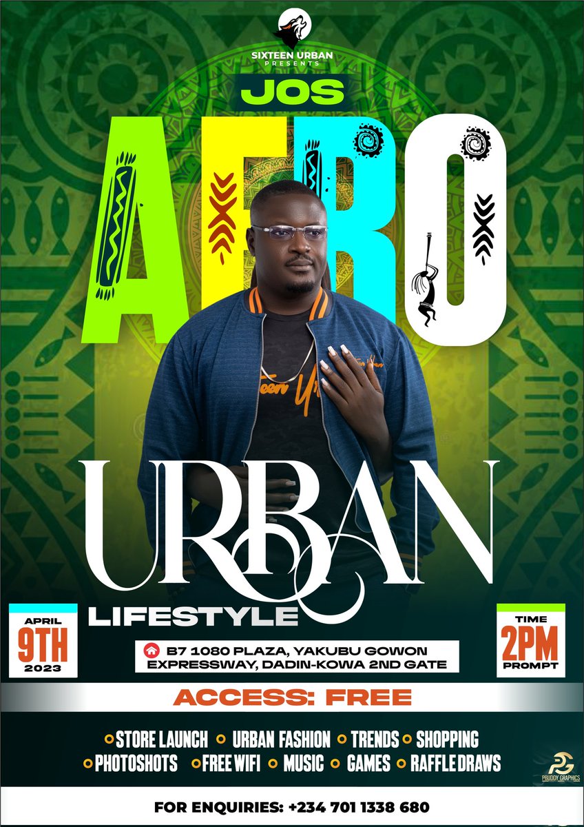 sylveeyahig's tweet photo. Mark your calendars, clear your schedule!! 9th of April brings you the return of SIXTEEN URBAN🥳
One event, different locations. With fashion,drinks,free WiFi,free access,100% security etc. See you there!
#SixteenurbanSelections #JosAfroUrbanLifestyle #OnePlateau @sixteenurban https://t.co/9mhl8naRbU