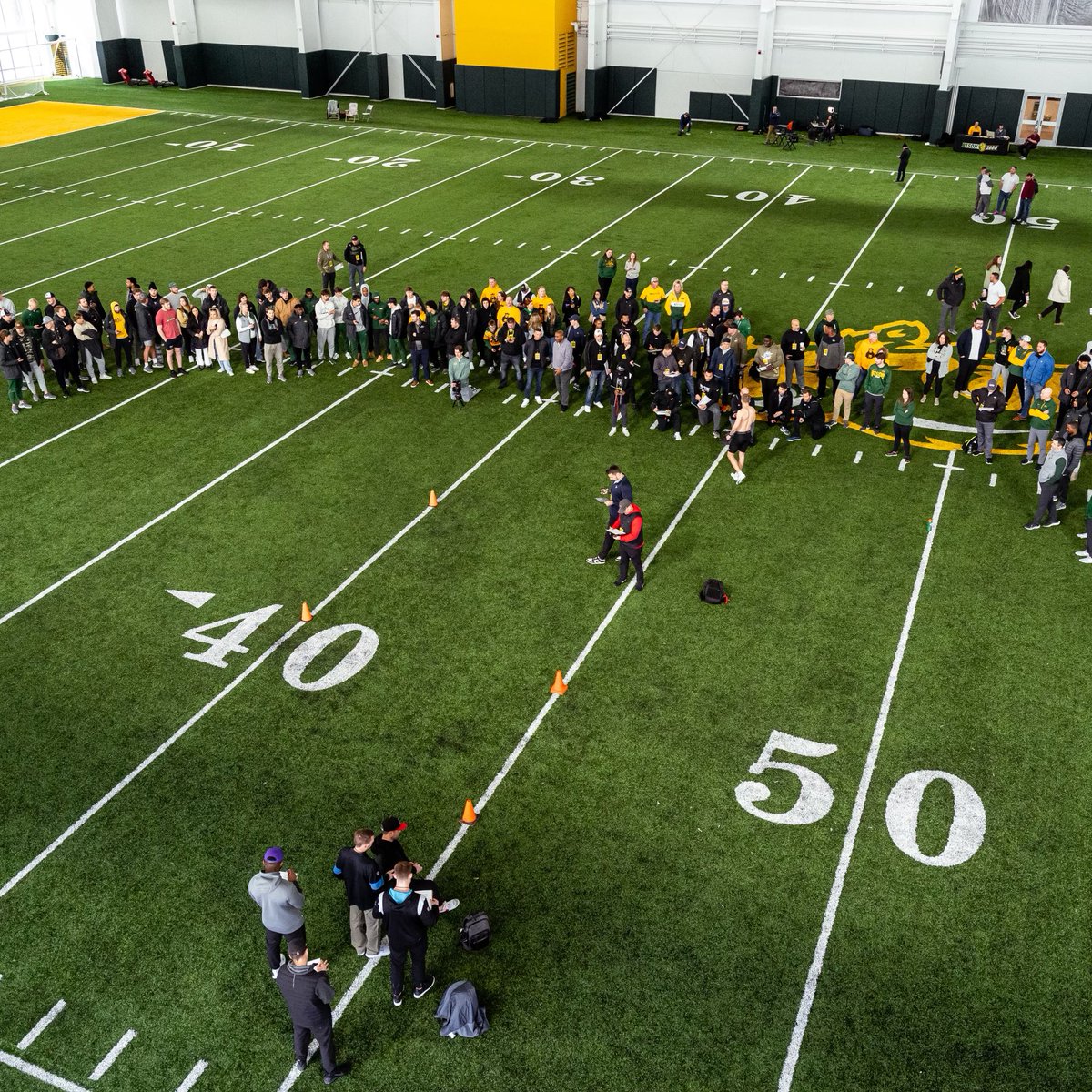 Coach_Entz's tweet photo. Appreciate all the @NFL personnel who attended #ProDay2023. So excited for these 8 young men. Has been an unbelievable 6-years with themβ¦to see the growth and development from a home visit to #ProDay
#ProBison #DevelopmentalProgram #BisonPride https://t.co/zY7qIJja6g