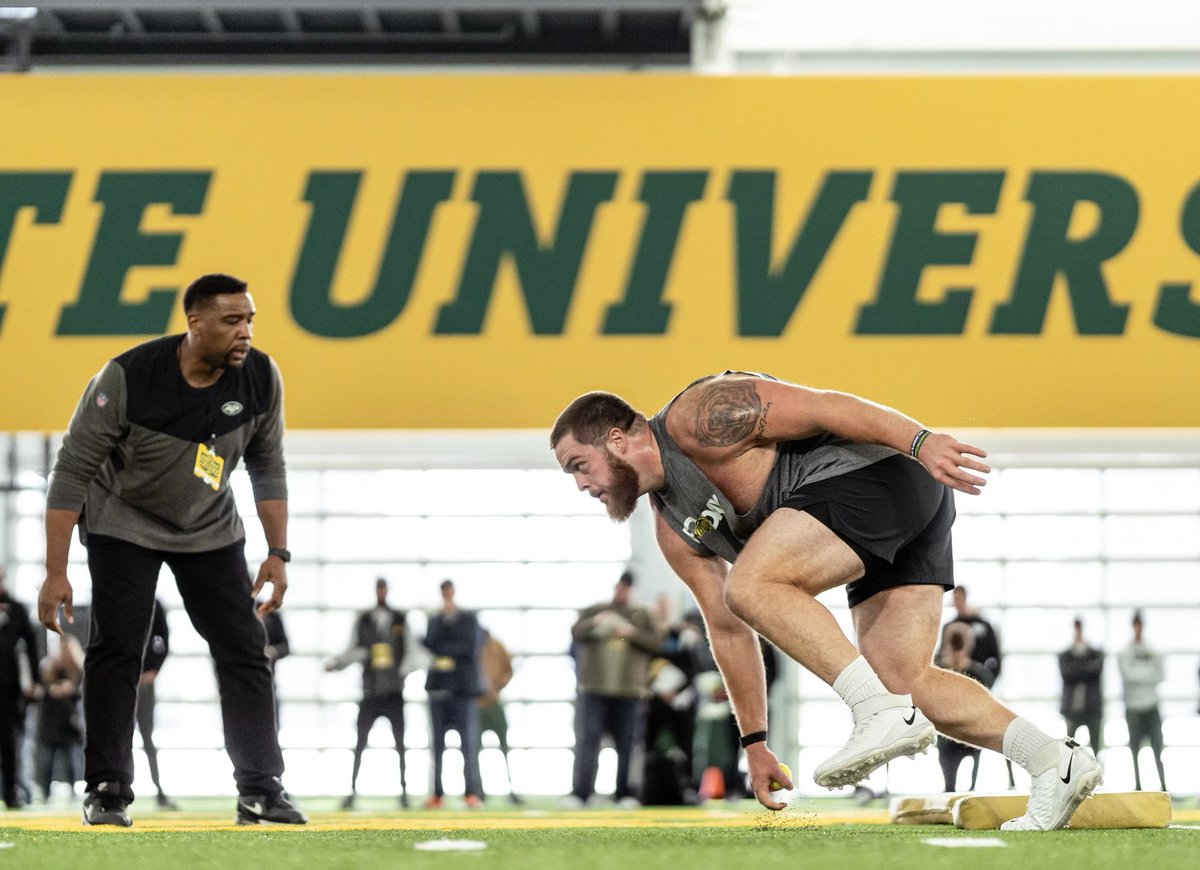 Coach_Entz's tweet photo. Appreciate all the @NFL personnel who attended #ProDay2023. So excited for these 8 young men. Has been an unbelievable 6-years with themβ¦to see the growth and development from a home visit to #ProDay
#ProBison #DevelopmentalProgram #BisonPride https://t.co/zY7qIJja6g