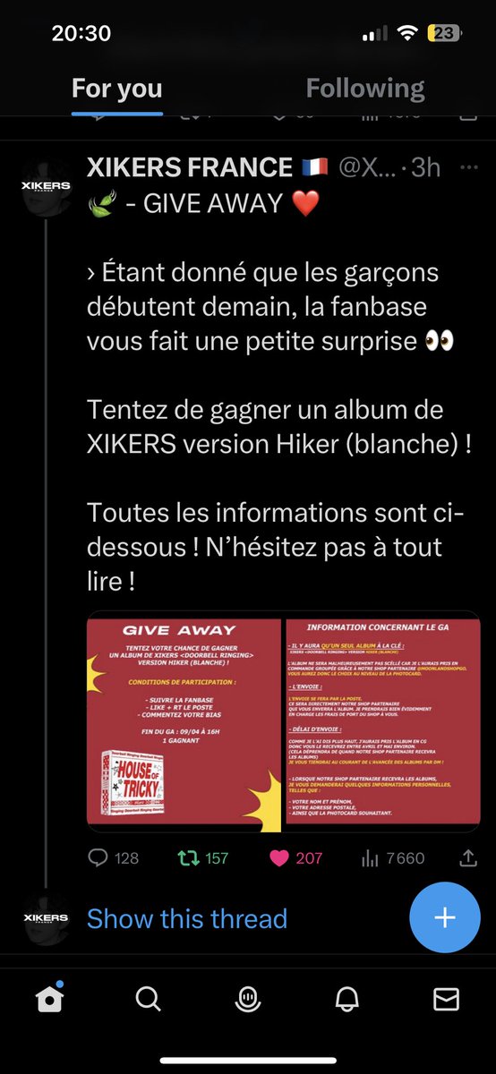 Ywx637's tweet photo. @XIKERSFR Merci bcp pour ce GA et mon bias c’est Jinsik 😊 https://t.co/qxeQMb7n2W