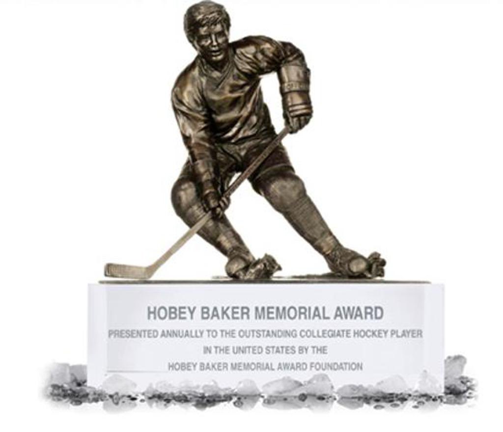 📢 Attention all college hockey fans! 🏒🥅
The moment you've been waiting for is almost here! 🔜
The Hat Trick finalists for the prestigious Hobey Baker Memorial Award will be announced TOMORROW, 3/30 at NOON EST! ⏰
Visit hobeybaker.com for more information on this