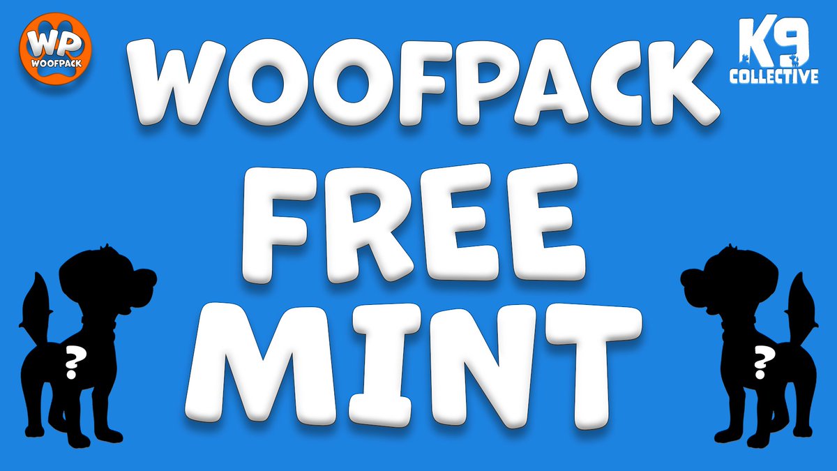 🚨 WOOFPACK FREE MINT FOR HOLDERS IS NOW LIVE 🚨

GO MINT YOURSELF SOME MORE WEB3 PETS 🐾👇
mint.woofpack.dog