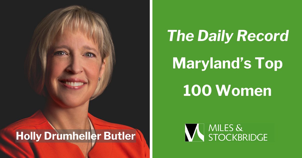 Today we are celebrating M&S principal Holly Drumheller Butler as one of @TheDailyRecord’s Top 100 Women! Holly co-leads our White Collar, Fraud & Gov't Investigations practice and is a devoted advocate and mentor for women inside and outside our firm. ow.ly/uYHC50Nvbib