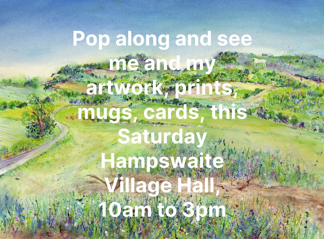 anitabowerman's tweet photo. I have a stall in aid  @NewBeginningsGM #Charity helping people with poverty this Saturday 1st April #hampswaite Village Hall #Harrogate. Lovinglymadeinthedales introduces lots of Dales makers, free parking, tea &amp; coffee #YorkshireDales #yorkshire #artwork
https://t.co/ADK1SG526w https://t.co/bWmbh88vBW
