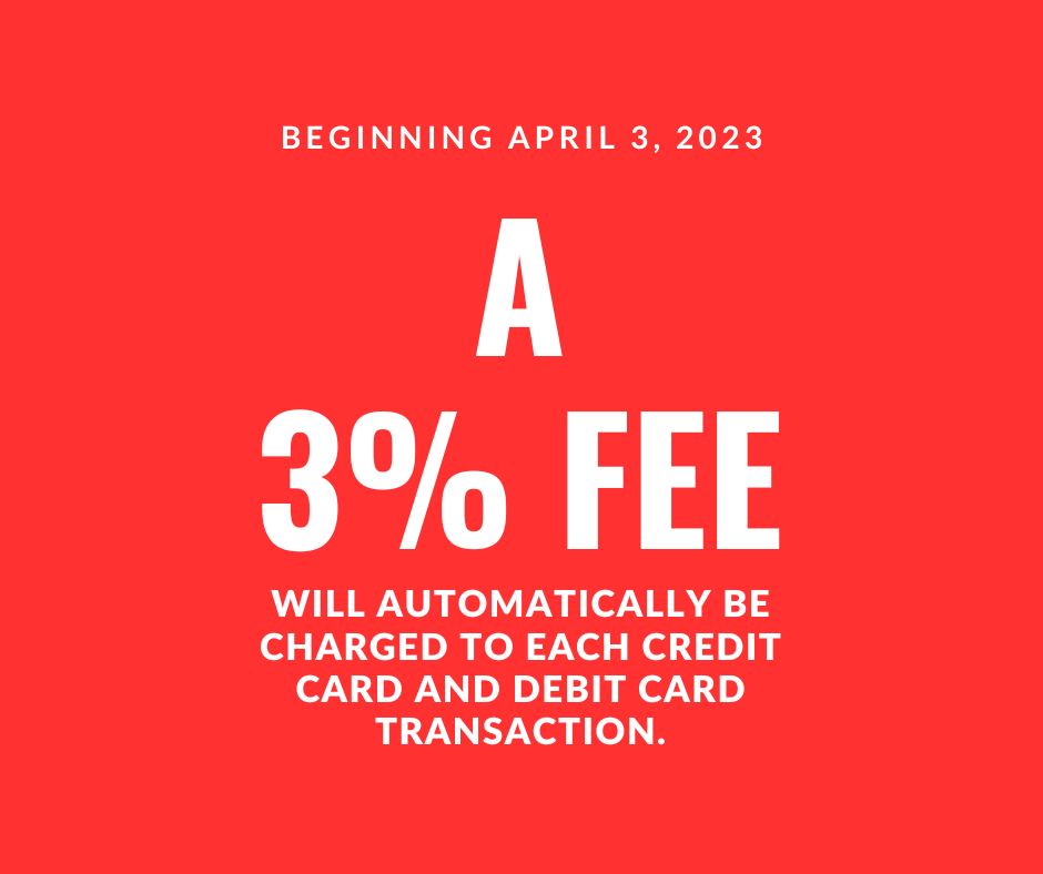 EastonSod's tweet photo. Beginning April 3, 2023, we will impose a surcharge of 3% on all credit card and debit card transactions. Futhermore, we no longer accept checks. Cash or card only please. https://t.co/v9cKv2Fv70