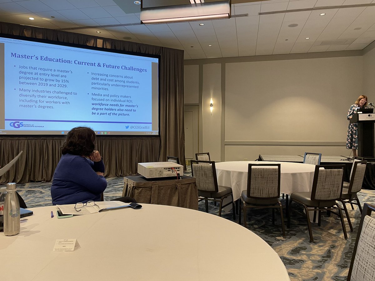 So great to be at #MAGS2023 to reconnect with colleagues, meet new friends, and get an update from Suzanne Ortega, President of <a href="/CGSGradEd/">Council of Graduate Schools</a>.