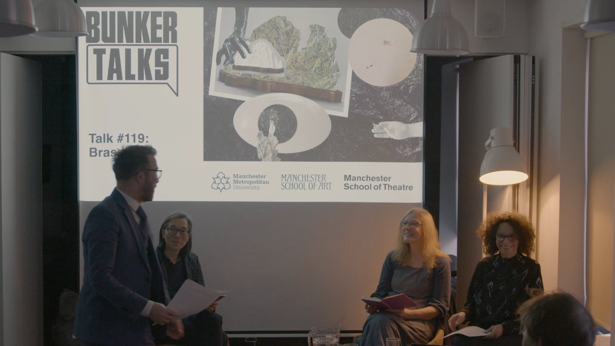 Look forward to releasing our last Bunker Talk with @Brass_Art99 next week @mcrschart @mcrschartperf. Talk goes online on Friday 7 April at 11am. Great conversation about Brass Art's practice as research with <a href="/Chara4Lewis/">Chara Lewis</a>,  Anneké Pettican and <a href="/KwongLee/">Kwong Lee</a>.   art.mmu.ac.uk/bunkertalks/ta…