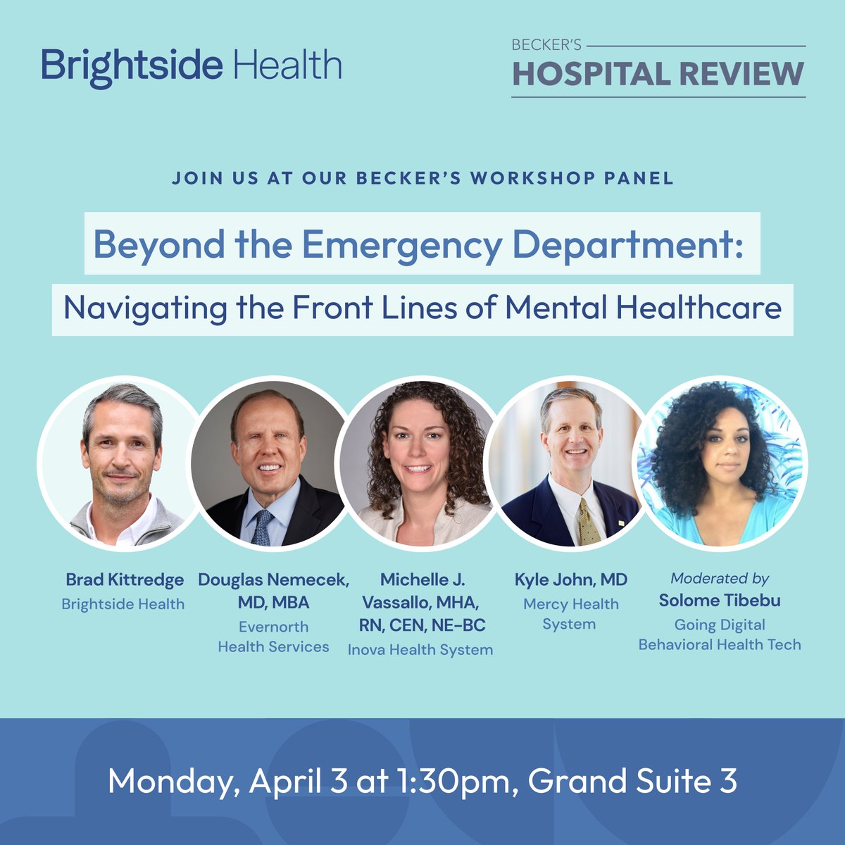 Brightside Health (@withbrightside) on Twitter photo Headed to <a href="/BeckersHR/">Becker's Hospital Review</a> Annual Meeting next week? Find us @ Booth 2⃣1⃣5⃣, and catch our panel featuring leaders from <a href="/Evernorth/">Evernorth Health Services</a> <a href="/InovaHealth/">Inova</a> <a href="/FollowMercy/">Mercy</a> and <a href="/GoingDigitalBHT/">Behavioral Health Tech</a> ✨ Headed to <a href="/BeckersHR/">Becker's Hospital Review</a> Annual Meeting next week? Find us @ Booth 2⃣1⃣5⃣, and catch our panel featuring leaders from <a href="/Evernorth/">Evernorth Health Services</a> <a href="/InovaHealth/">Inova</a> <a href="/FollowMercy/">Mercy</a> and <a href="/GoingDigitalBHT/">Behavioral Health Tech</a> ✨