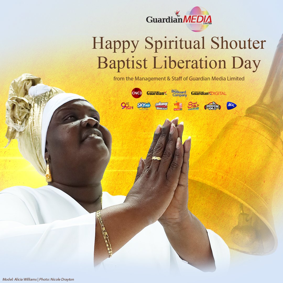 Spiritual Shouter Baptist Liberation Day Greetings from Guardian Media Limited.