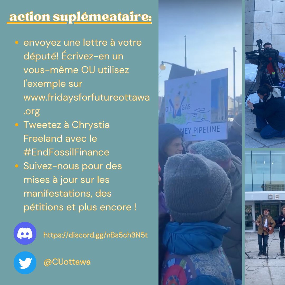 Mercredi Nostalgie! ✨💚 Le CJCUO manifeste contre le financement des combustibles fossiles devant le bureau du ministre des Finances 
• Le hot girl summer ne devrait être qu’un événement saisonnier 🙄🫵