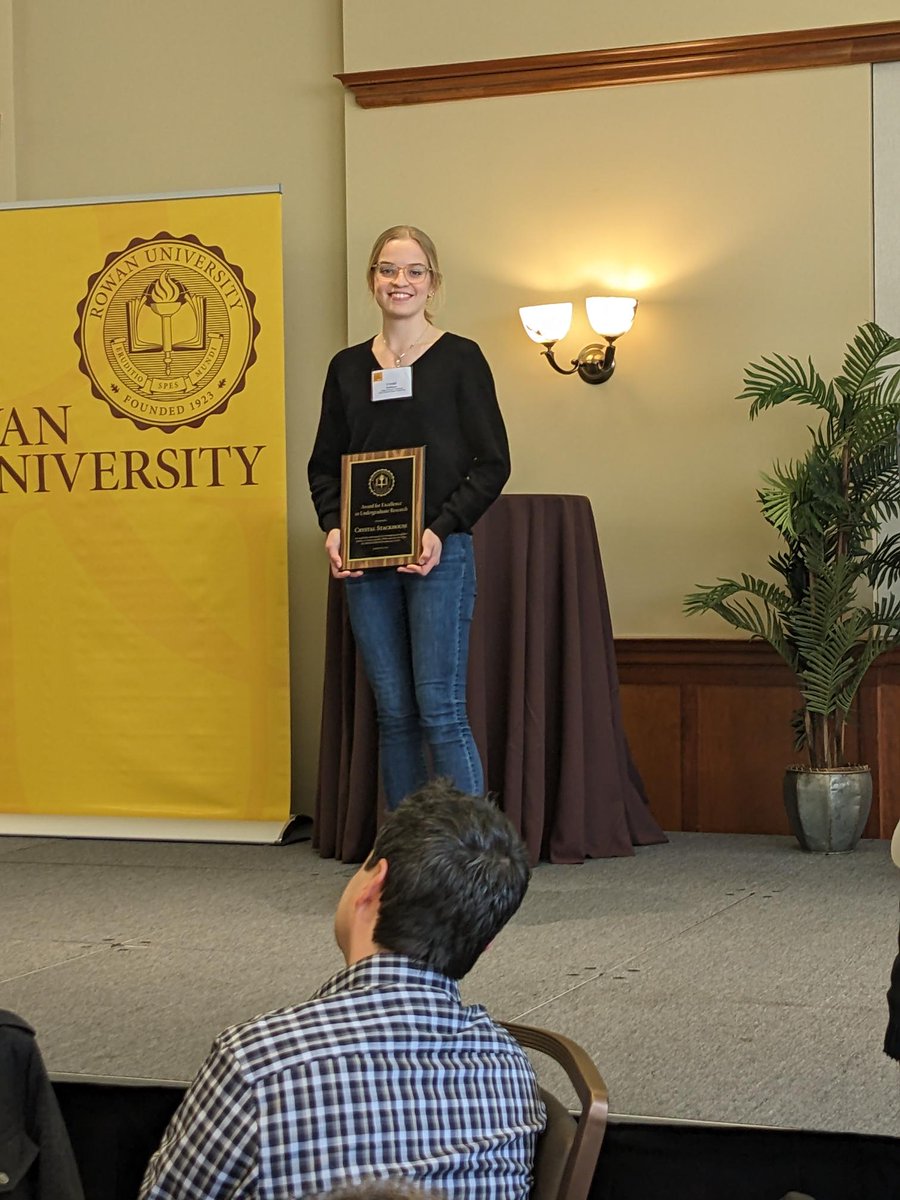 Rowan Biomedical Engineering (@rowanbme) on Twitter photo Well-deserved congratulations to BME student Crystal Stackhouse for being awarded the Award for Excellence in Undergraduate Research! Crystal received this award for her outstanding work with micelles in Dr. Nathaniel Nucci's lab.@rowanuniversity <a href="/RowanRCE/">RowanEngineering</a> <a href="/RowanResearch/">Rowan Research</a> Well-deserved congratulations to BME student Crystal Stackhouse for being awarded the Award for Excellence in Undergraduate Research! Crystal received this award for her outstanding work with micelles in Dr. Nathaniel Nucci's lab.@rowanuniversity <a href="/RowanRCE/">RowanEngineering</a> <a href="/RowanResearch/">Rowan Research</a>