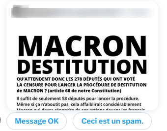 @PhilippeMurer @giberpa @TwitterFrance @elonmusk Cela fait 3 semaines que la censure revient en force.
J'ai été d'office désabonnée de comptes.
Je n'en vois plus certains.
Et j'ai de + en + d'alertes comme celles-ci. 
Qq'1 peut-il rentrer en contact avec @Twitter @elonmusk ?