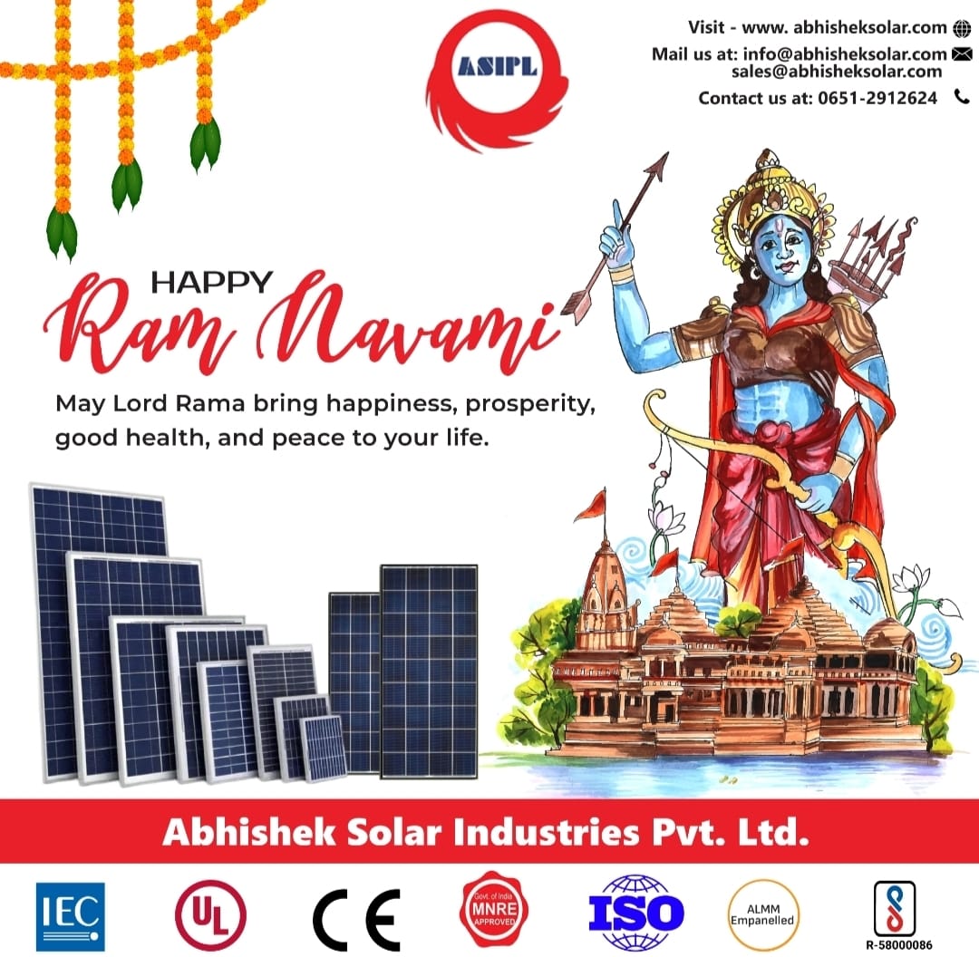 May this holy occasion of Ram Navami bring a ray of hope, positivity, and peace to your life.
Happy Ram Navami!!!

#RamNavami #LordRama #ram #happyramnavami #shriram #solarenergy #solarpowersystem 
 #green #power #energy #ecofriendly  #sustainability #environment #gogreen