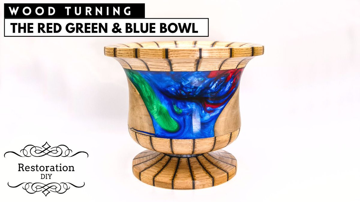 fromgary's tweet photo. https://t.co/rVfaYPa15B Now live on YouTube, click the link and take a look. This time I make a Bowl from Segmented Rings and a section of birch cast in Red, Green and Blue Epoxy Resin. Subscribe if you haven't already a thumbs up will be great, and comments are always welcome 😀 https://t.co/oD1xDNxyKN