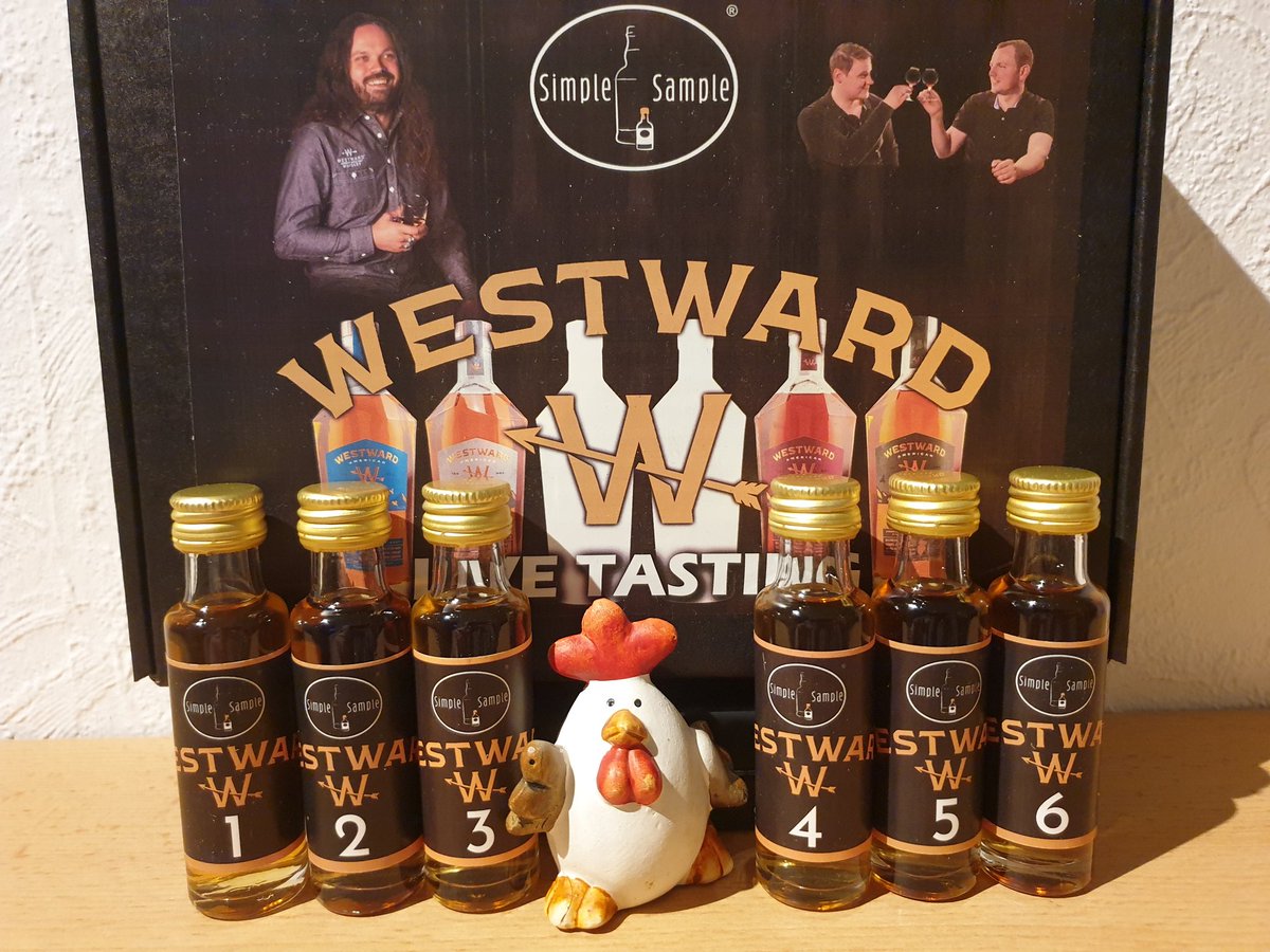 IRLWhiskeyStout's tweet photo. Finally Wednesday again, finally #SimpleSample Tasting again. Today #SingleMalt from @WestwardWhiskey, Portland, Oregon, USA. We sample our way through the entire #Westward range and as a bonus there are two from the Singel Barrel Selection. https://t.co/fg4oNFJSqX