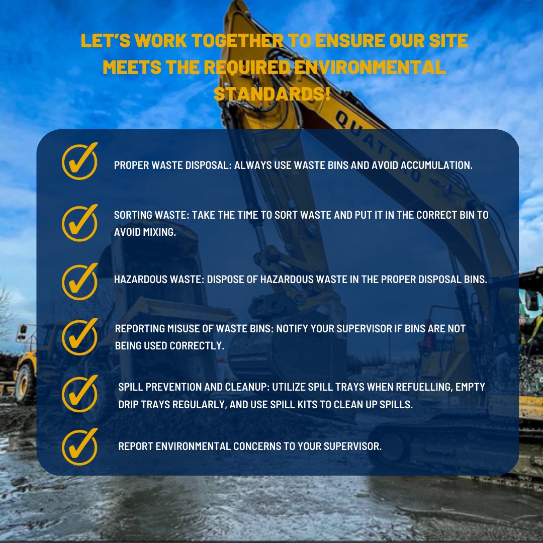 QConstructors's tweet photo. SAFETY SHARE: Environmental Awareness 

At Quattro Constructors, we are committed to promoting environmental awareness and responsible waste disposal practices to reduce the impact on the environment and maintain a workplace that is clean and safe. https://t.co/OQdb9av9oZ