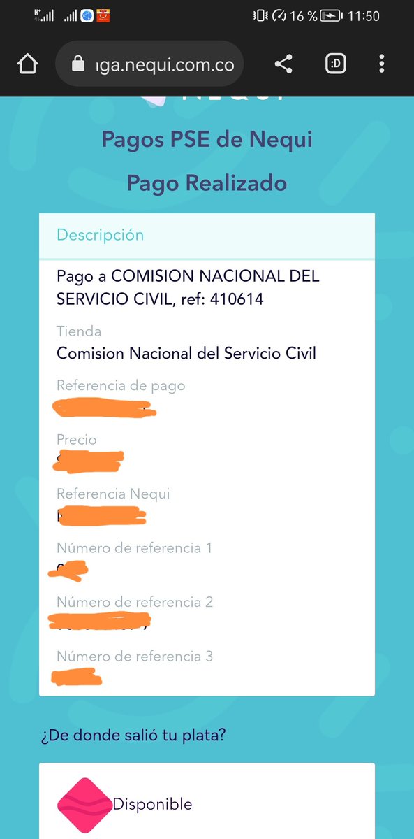 SandraLorena96's tweet photo. @PaulaCruzGual @CNSCColombia Intenta por la aplicación, yo llevaba dos días por la página y ya hoy intente por la aplicación y por ahí logre hacer el pago https://t.co/lOPOxtIDYw