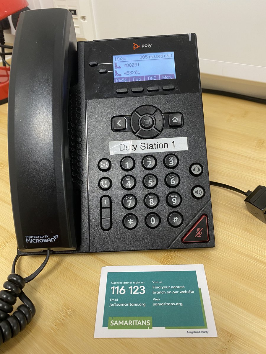 Back on duty tonight at Samaritans. It’s always good to talk - so be sure to check on your mates x