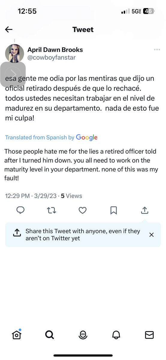 Silver_Surfer84's tweet photo. @DPDRhodes @DPDChiefGarcia  y’all need to offer this woman  assistance in finding  psychiatric help.  She seems to like spread false stories against Dallas PD.  First  she told people that @DPDChiefGarcia  stalked her  and she had to move to a DV shelter in NC .  Now it’s  a https://t.co/M1nh2n0AsS