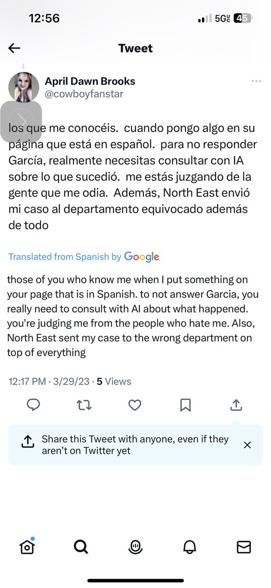 Silver_Surfer84's tweet photo. @DPDRhodes @DPDChiefGarcia  y’all need to offer this woman  assistance in finding  psychiatric help.  She seems to like spread false stories against Dallas PD.  First  she told people that @DPDChiefGarcia  stalked her  and she had to move to a DV shelter in NC .  Now it’s  a https://t.co/M1nh2n0AsS