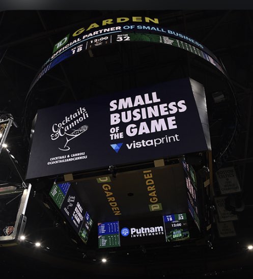 keithSTHM's tweet photo. During the Celtics’ timeouts or half times throughout the season. They take the time to promote small businesses throughout Massachusetts, especially in Boston. #srm3224 https://t.co/OUbQwP1rQX