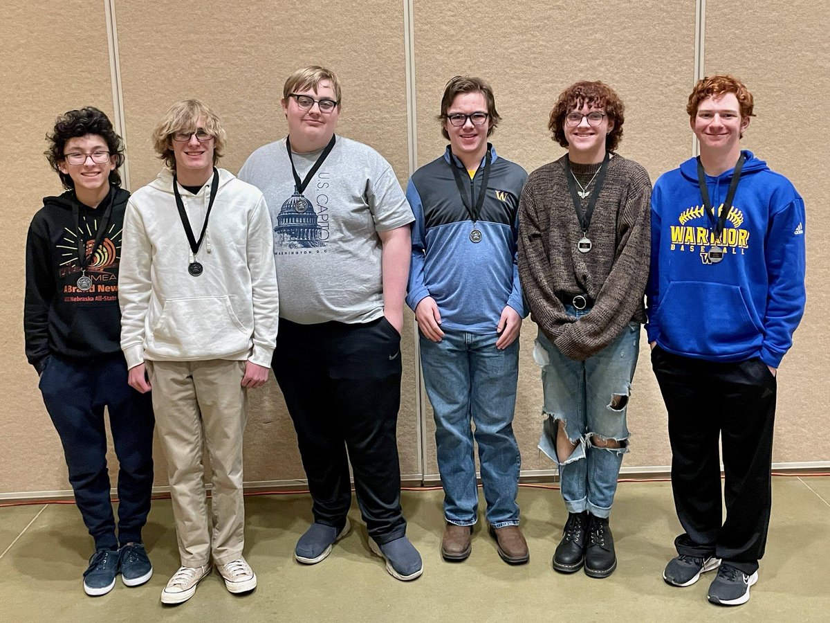 ESU 2 Quiz Bowl was today here were the rankings:
1st - Mead
2nd - Wahoo
3rd - Raymond Central

Both Mead and Wahoo will compete at state at the end of April.

Congratulations to all three teams!