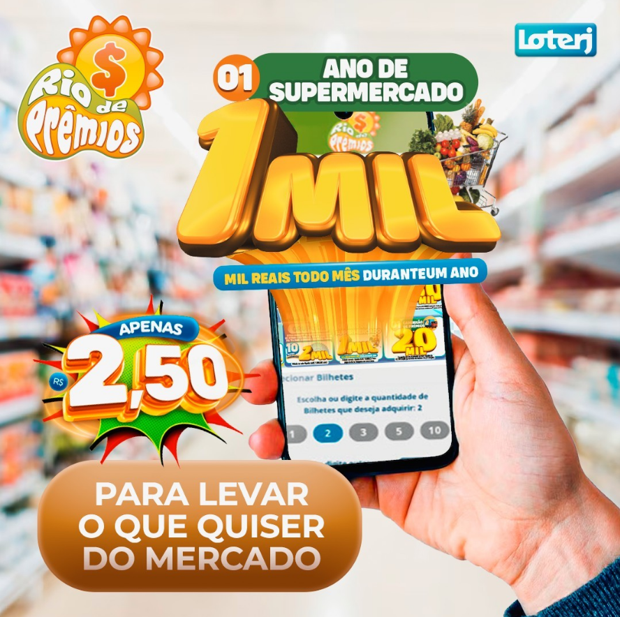 Loterjoficial's tweet photo. No sorteio do próximo domingo, você ainda tem a chance de ganhar 1 ANO DE SUPERMERCADO. Vamos garantir já o bilhete? Compre pelo site, app, Whatsapp ou ponto de venda mais próximo.

#riodepremios #mudandovidas #loterj #govrj https://t.co/yrzAEumvoP