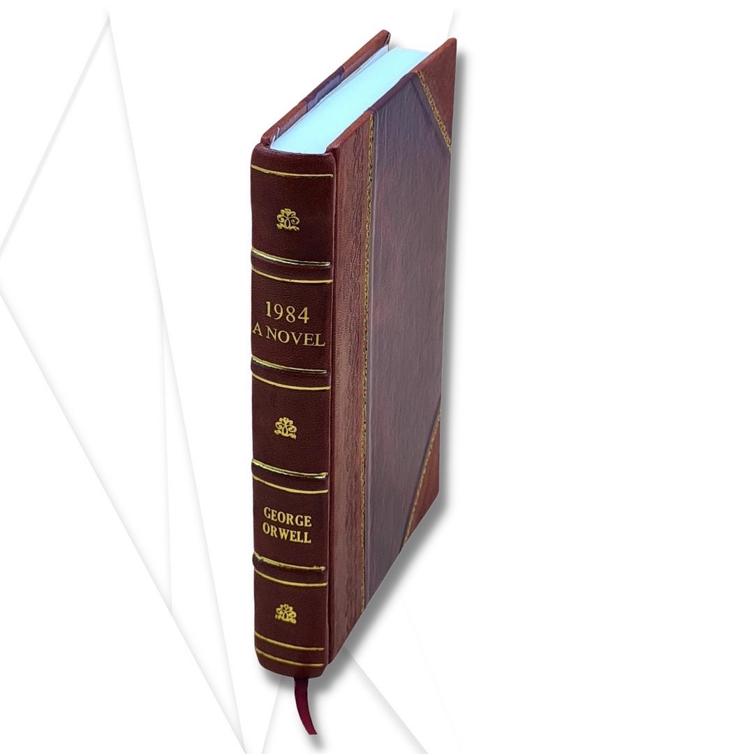 RareBiblio's tweet photo. It's a battle of the 1984 editions by #GeorgeOrwell! Do you prefer the classic look of the Brown full leather “Super Deluxe Edition” or the sleek style of the Brown half leather “Deluxe Edition”? We want to hear from you - ���👇 #bookwar #book # https://t.co/1ORuo1iZqc