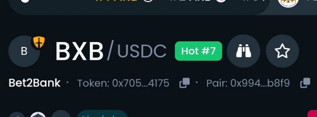 We're trending #7 on #Dextools

Socials and logo being updated now.

#Bet2Bank $BXB #GambleFi