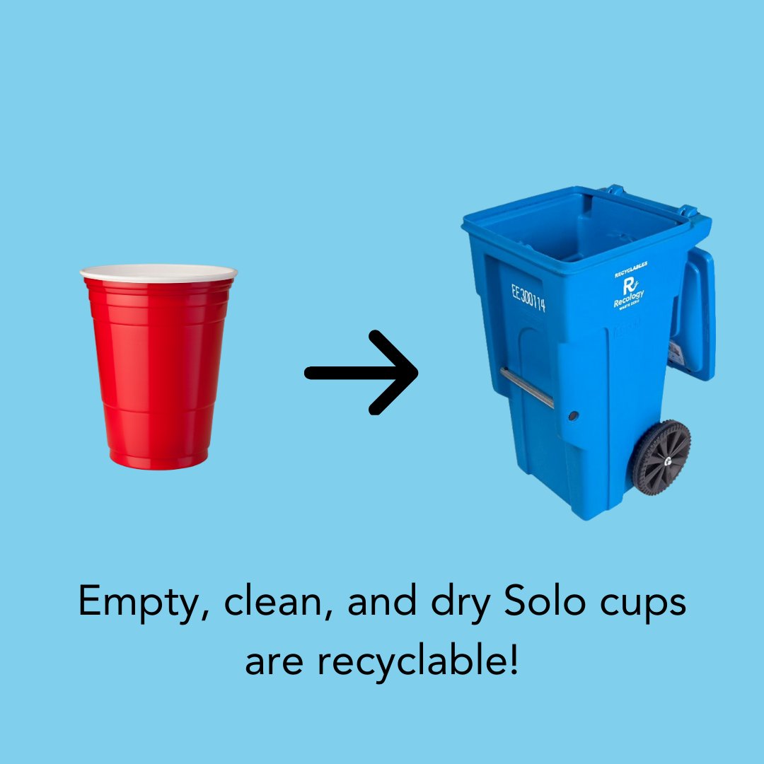 RecologyKC's tweet photo. Remember empty, clean, and dry red Solo cups are recyclable! ♻️ 

#WDIGW #RecologyKC https://t.co/gQBKBSruLI