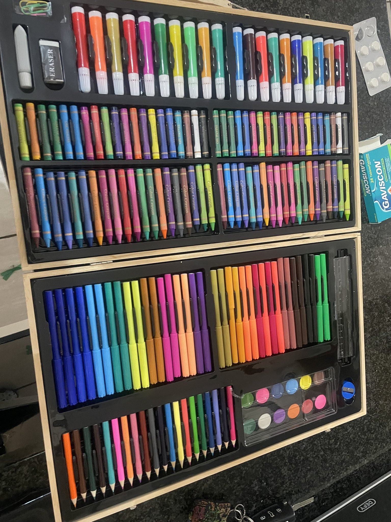 258 pieces art box set color